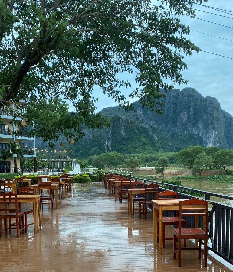 โรงแรมเดอะ แกรนด์ ริเวอร์ไซด์ วังเวียง ภายนอก รูปภาพ